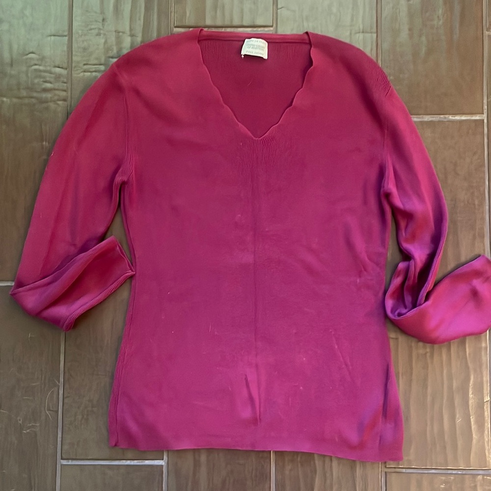 Maroon v neck top